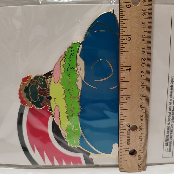 Pokemon Gigantimax Snorlax XL Enamel Pin Official Nintendo Collectible Badge - Picture 3 of 3